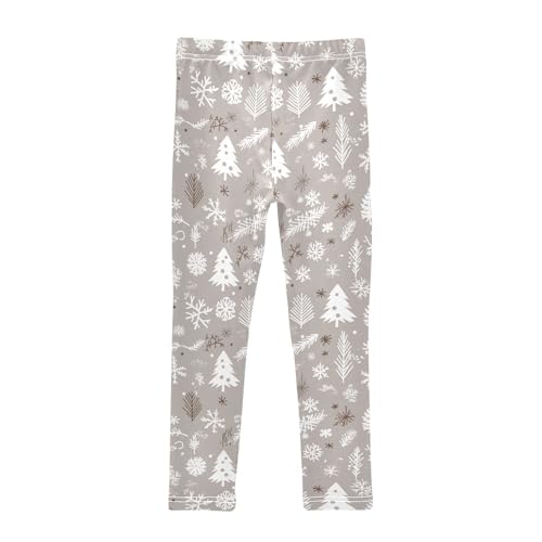 KLL Christmas Pattern Silver Toddler Girls' Legging Stretchy Full Length Pants Exercise2