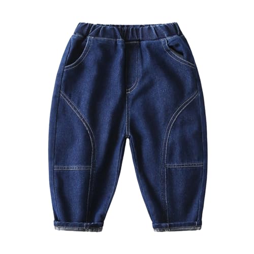 Boys Casual Denim Pants for Kids - Stylish Pocketed Long Trousers - Perfect for Daily Wear Beach School and