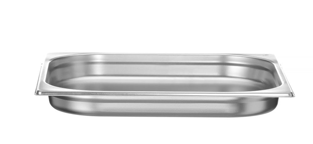 HENDI Bac Gastronorm GN 2/​3, Budget Line, résistance thermique -​40 °C à 250 °C, compatible four et bain-​marie, 3L, 354x325x(H) 40mm, acier inoxydable