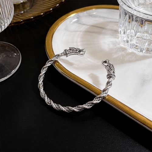 Pulsera Vikinga para Hombre de Acero Inoxidable Ajustable miniatura 6