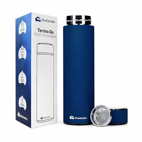 La Mejor Lista de Termo ecko más recomendados. 40 Bluelander Termo Acero Inoxidable 500 ml a Prueba de Fugas, Termo Para Café, Termo Infusor de Té, Mantiene la Temperatura Hasta por 12 Horas, Doble Pared, Cierre Hermético, Sin...