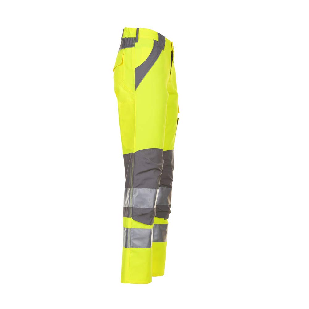 Planam 5611 Plaline Warnschutzhose - Farbe: Gelb/Zink - Größe: 29