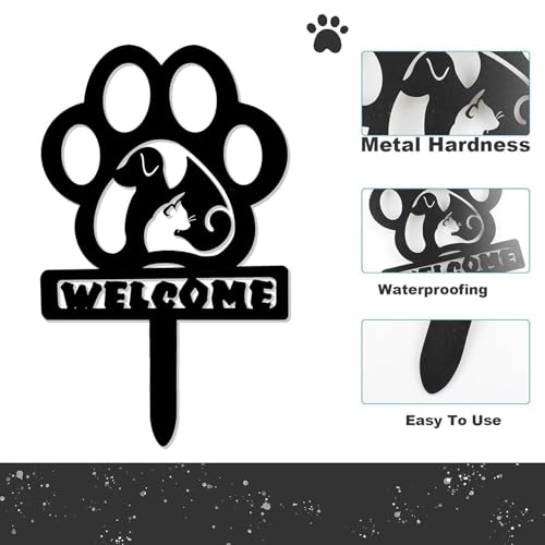 Décorations de pelouse pattes de chien, hommage à nos compagnons - 8