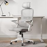 SIHOO オフィスチェア 椅子 デスクチェア 3D跳ね上げ式アームレスト 独立式ランバーサポート 2Dヘッドレスト テレワーク 疲れない メッシュチェア(グレー)