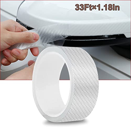 ToLanbbt Car Door Edge Guard Invisible Automotive Door Sill Guard Protectors Anti-Scratch Adhesive Tape Waterproof Strips for Car Door Edge Protection (33Ft x 1.18â€, Fiber Transparent)
