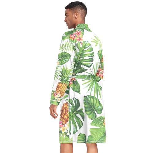Men Kimono Satin Robe, Wedding Short Bathrobe Sleepwear Dressing Gown M-XL2