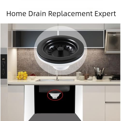 Cesta de fregadero de 114 mm en acero inoxidable con válvula y revestimiento PVD duradero 5