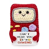 AICHPVOY Crochet Game Controller Son Gifts from Mom Dad for College Guys Valentines Day Gifts for Son from Mom Handmade Crochet Desktop Doll Christmas Birthday Fathers Day Graduation Gift