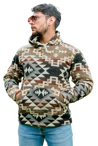 Image of Handmade Alpaca Sweater for Men or Women, Vibrant Colors, Soft and Hypoallergenic, Crafted by Otavalenos Artisans in Ecuador.