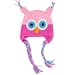 niceEshop(TM) Cute Toddler Owls Crochet Wool Cap Hat With Earflap ,Pink&Roseo