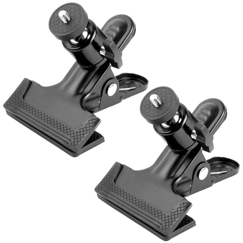 Support de Flash à 360 Degrés pour Appareil Photo,Pinces Camera Métallique,Pince Appareil Photo Multifonction,Supports Reflecteur Multifonctionnels,Pince Support pour Réflecteur Studio Photo, Flash
