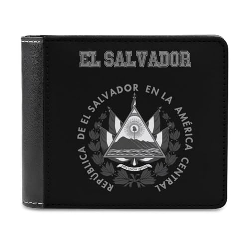 Flag of El Salvador Mens Short Wallet,coin Wallet, Card Bag,certificate Storage Bag