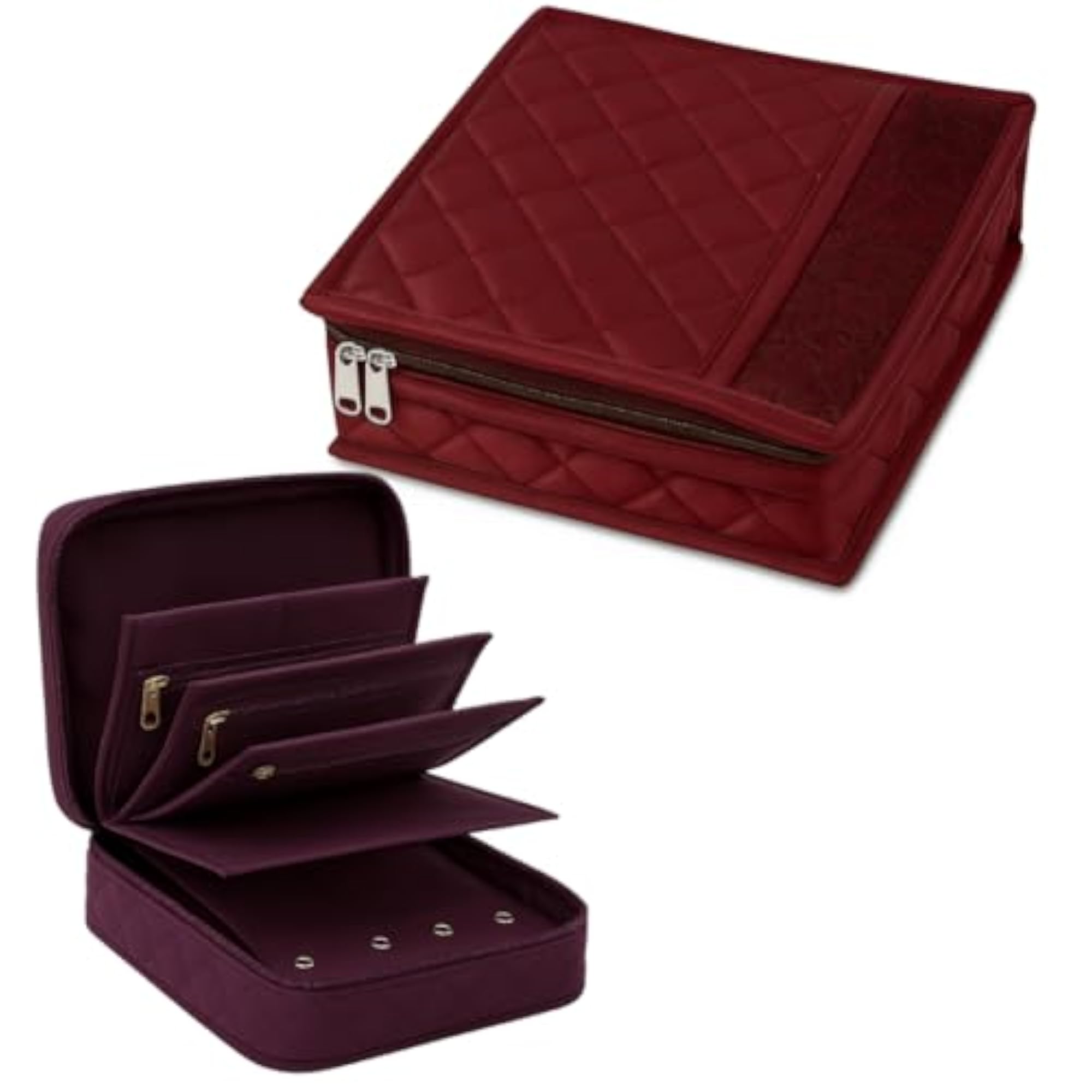 Portable Travel Jewellery Storage Organizer Book & Pouch