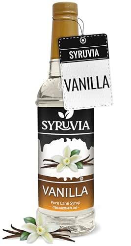 Vanilla Syrup for Coffee By Syruvia 25.4 fl oz Barista