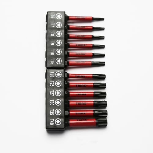 Puntas Torx Star de 5 cm de largo y vástago hexagonal de un cuarto de pulgada 5