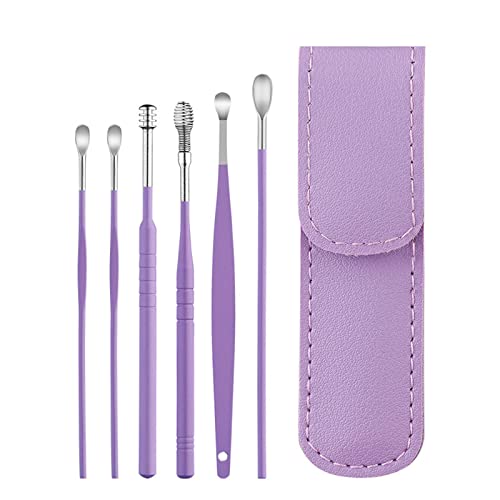 mashaop Ear Wax Cleaner, The Most Professional Ear Cleaning Master in 2025—Earwax Cleaner Tool Set, Earwax Removal Tool with Portable Keychain PU Leather Case