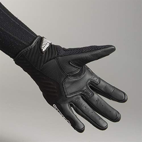 Image of Alpinestars Black /White Sz L Alpinestars SMX-1 Air V2 Vented Leather Motorcycle Glove