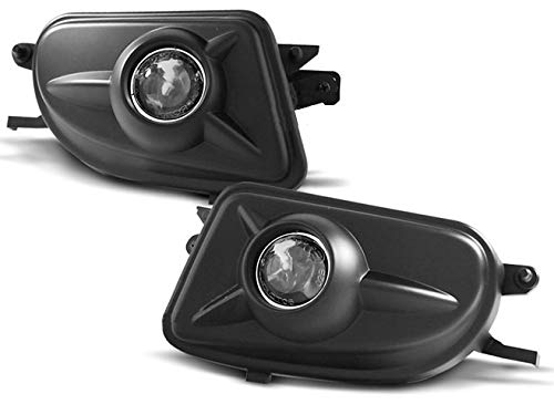 V-MAXZONE PARTS Fog Lights Front Bumper Fog Running Lights Fog Light Bulb Front Fog Spot Lights Lamps 1 Pair Black VR-294 Compatible with Mercedes-Benz W210 E-Class 1999 2000 2001 2002
