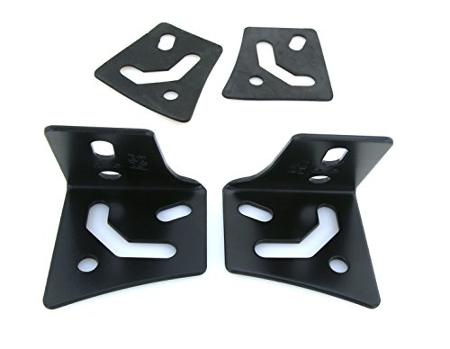 GS Power A-Pillar Windshield Hinge Mount Brackets (2 pc) for Mounting Auxiliary Off-Road LED, HID, or Halogen Fog and Work Lights. Compatible with 1997-2018 Jeep Wrangler TJ & JK