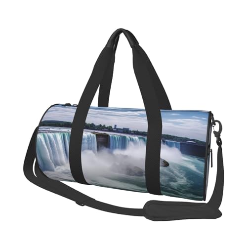 Sac de sport léger en toile grand compartiment bagage cabine gym noir Niagara Falls
