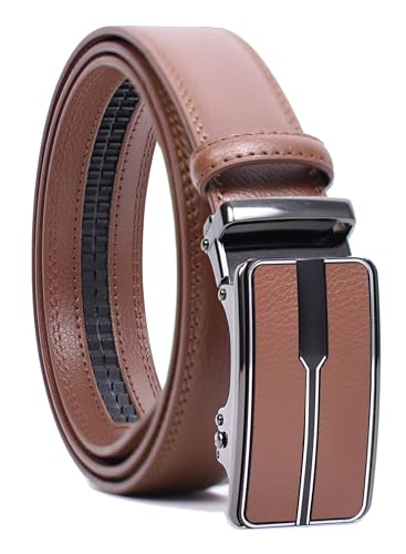 Image of WildHorn Men's Genuine Leather Belt for Men| Premium Auto-Lock Buckle | Adjustable up to 48 inch | Formal & Casual Wear | Micro-Adjust Fit | Stylish Gift Box Included
