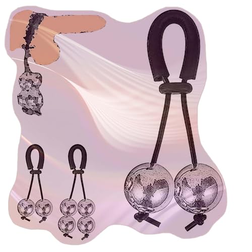 Men's Heavy Exercise Ring with Metal Weight Ball, Special Training Accessory Set -E63US (Double Ball Ring：B)