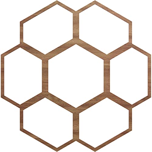 Image of Ekena Millwork 32 inchOD x 11 1 /4 inchID x 3 /8 inchT Florin Wood Fretwork Pierced Ceiling Medallion, Walnut