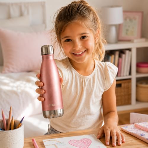 Image of CHILLOUT LIFE 12oz Kids Insulated Stainless Steel Water Bottle, Leak Proof