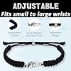 Sportybella Boxing Bracelet, Boxing Gifts, Adjustable Black Woven Cord with Silver Boxer Glove Charm, Boxing Lover Gift, Boxing Fight Fan Gifts