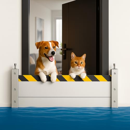 Heavy Duty Aluminum Flood Barrier, Upgraded Thickened Reusable Water Barrier, Flood Barriers for Home, Shop Door, Garage, Basement Entrance, Outdoor Flood Protection（L-4FT/8FT/12FT,H-15.7IN/31.5IN）