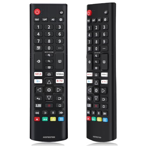 Alkia Universal Ersatz Kompatibel mit LG Fernbedienung für LG AKB76037605 Smart 4K 8K NanoCell OLED OLED LED UHD HDR Fernseher