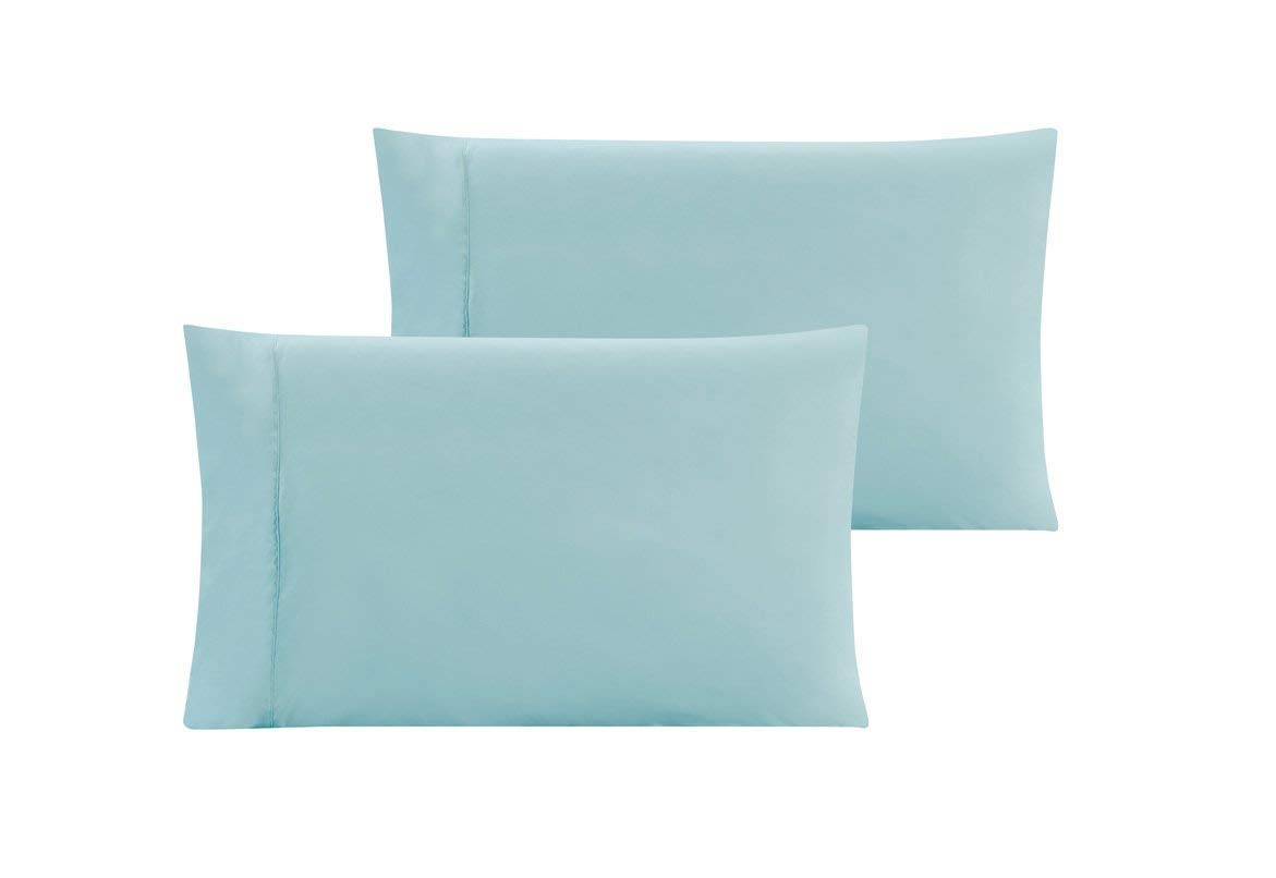 Hotel Luxury 1500 Thread Count 2-Piece Pillow Case Set Authentic Heavy Egyptian Cotton Pillow Case (20" x 30") Queen Size, Light Blue Color { Style : Solid }