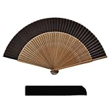 [恵千堂]無地扇子 【07 焦げ茶】