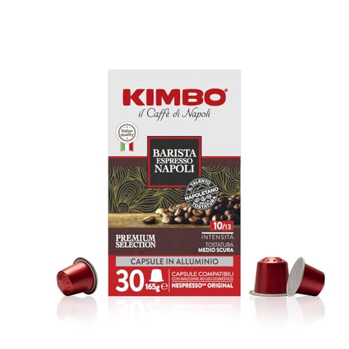 Kimbo Capsule Compatibili Nespresso* Original in Alluminio - 30 Capsule - Barista Espresso Napoli