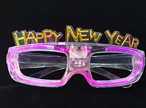 9-Pack Led Light Up Happy New Year Sunglasses Party Sunglasses Novelty Lighting Luminous Happy New Year Glasses Party Favors #TOP3