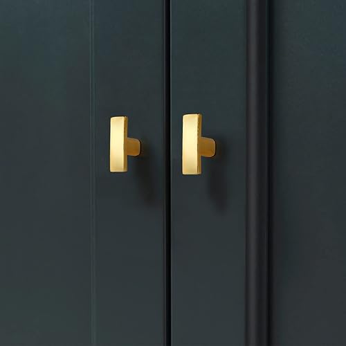 Miniatura 4 de Probrico Pomos de gabinete dorados cepillados, manijas de puerta para cocina, baño, dormitorio, accesorios de estilo moderno para cajón, aparador,