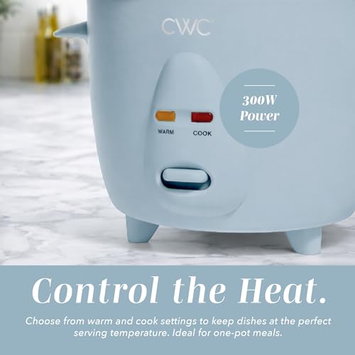 Image of COOK WITH COLOR 6 Cup Rice Cooker 300W - Effortless Cooking and Perfectly, Cooks 3 Cups of Raw Rice for 6 Cups of Cooked Rice, Blue
