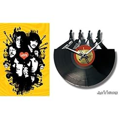 DISCOCLOCK Disc’o ‘Clock Horloge Mural en Vinyle LP 33 Tours Silencieux The Beatles – Idée Cadeau pour Fan des Beatles - Les Beatles, Paul McCartney, John Lennon, RIngo Starr, George Harrison DISCOCLOCK Disc'o 'Clock Horloge Mural en Vinyle LP 33 Tours Silencieux The Beatles – Idée Cadeau pour Fan des Beatles – Image 2