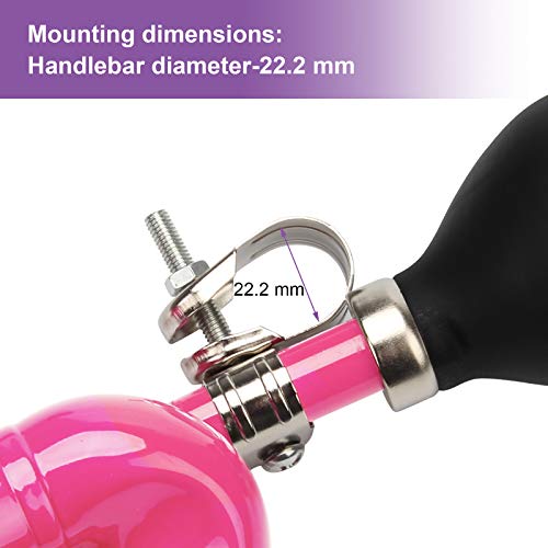 Coolrunner Bugle Horn, Retro Clown Horn, Kids Bike Horn, Classic Vintage Metal Twist Loudspeaker Siren Hooter Snail Air Horn For Vehicles Bicycles Golf Cart (Pink) #TOP1