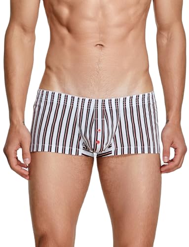 Pantalones cortos de algodón estilo calzoncillos bóxer informales a rayas