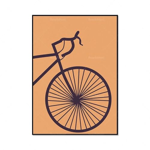 Poster vélo minimaliste déco maison triptyque mural avec cadre - 3