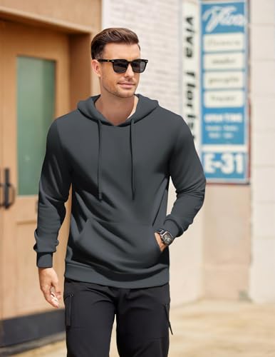 Image of COOFANDY Men's Hooded Pullover Casual Long Sleeve Drawstring Gym Hoodies Sweatshirts with Pocket