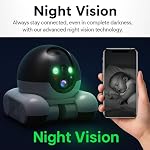 Blinky Bot Robot Camera – 1080p HD Pet Camera with 360° View, Dual Lens, App Remote Control, Night Vision, 2-Way Audio, Indoor Mobile Wi-Fi Smart Robot (WiFi Version)