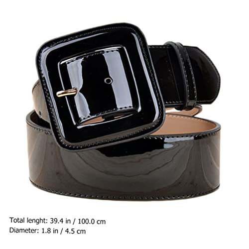1pc Adjustable Wide Pu Patent Leather Waistband for Dresses and Casual Wear Elegant Shiny Lady Belt for Jeans and Fashion Styles for Her3