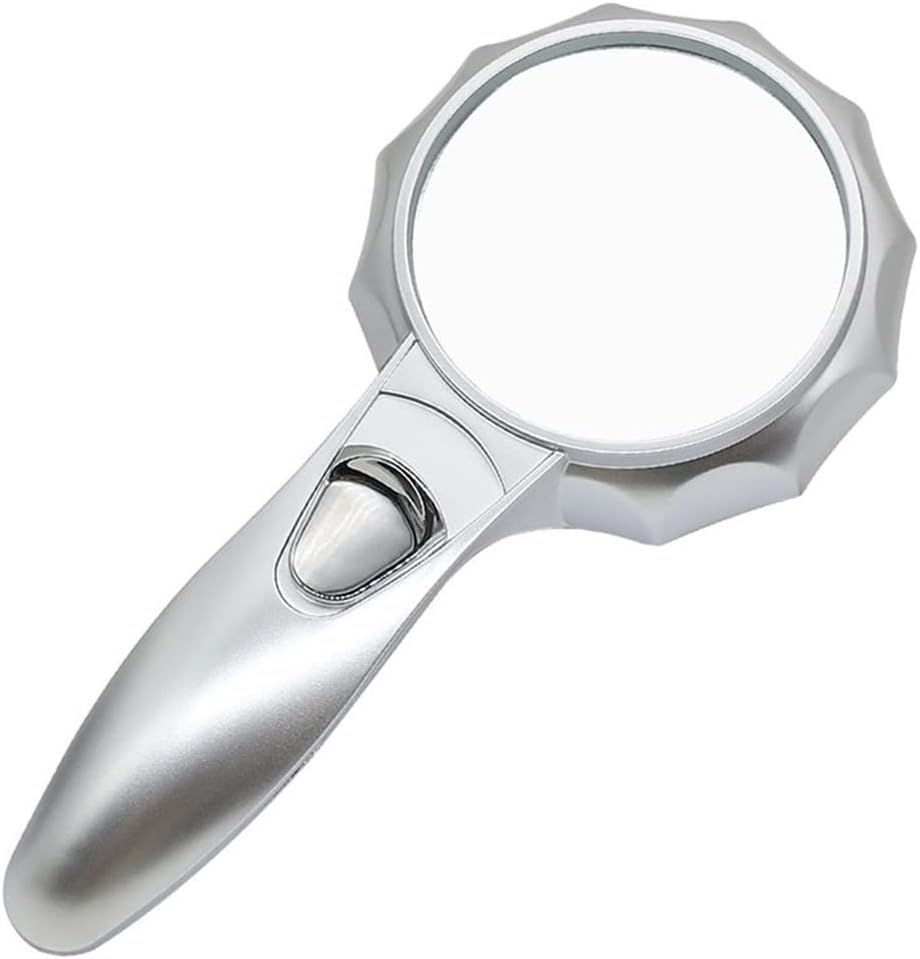 Portable Magnifier with Light Pocket Magnifier with 6 Lights for Magnifier Low Vision Reading Aid