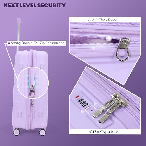 Image of Prime Trolley Bag Single Medium | Polypropylene Hard-Shell Luggage | Polypropylene Hard-Shell, Expandable, TSA-Type Lock, Anti-Theft Zip, 8 Dual Wheels