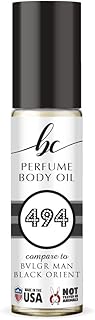 BIOCURA BC Perfume 494 Inspired by Bvlgr Man Black Orient For Men Replica Fragrance Body Oil Dupes Alcohol-Free Sample Travel Size Concentrated Long Lasting Roll-On 0.3 Fl Oz/10ml