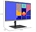 Samsung 27-Inch S43GC Series Business Essential Computer Monitor, IPS Panel, Height Adjustable Stand, Triple Input, New DisplayPort, 100Hz, AMD FreeSync, Advanced Eye Care LS27C432GANXZA, 2024