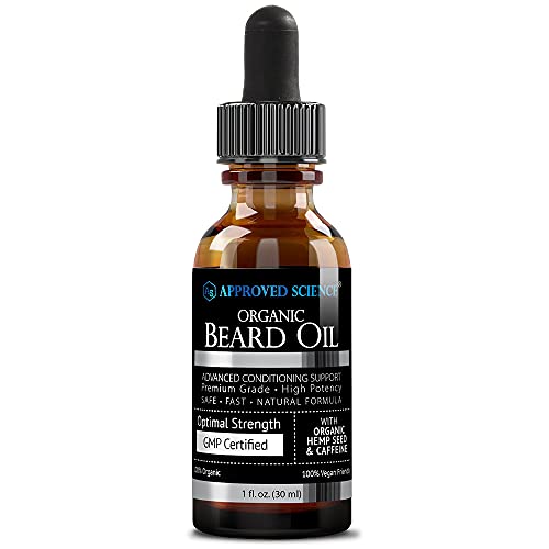 Approved Science® Beard Oil - Promotes Hair Growth And Combats Dryness - With Rosemary And Plum Oils -All Organic Formula - 1 Fl. Oz. #TOP22