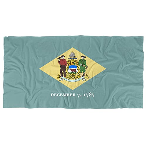 LOGOVISION Delaware Flag Beach Towel, 30"x60" Beach Towel
